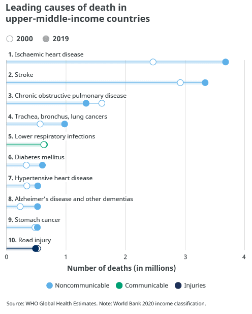 The top 10 causes of death 7 LMIC