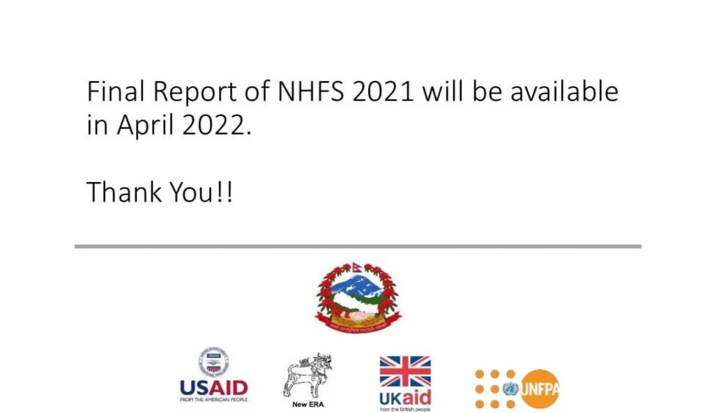Preliminary Findings: Nepal Health Facility Survey 2021 15 12